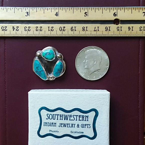 Multi-stone Turquoise Pendant/Slide - Picture 4 of 5